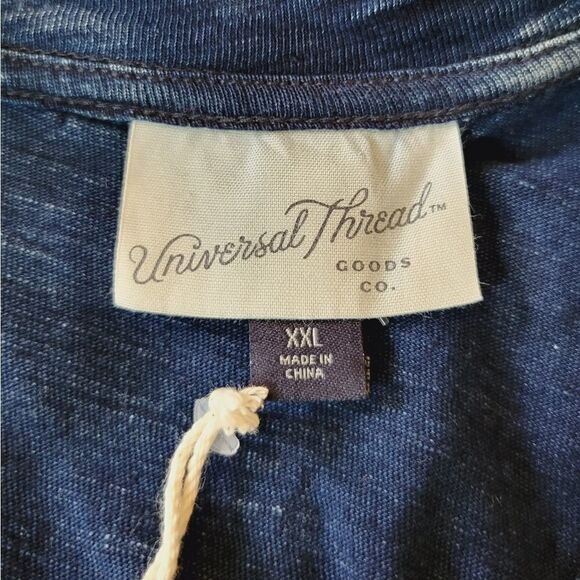 Universal Thread Indingo Distressed Open Back Detail Cap Sleeve Top Size XXL - Picture 4 of 7